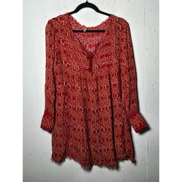 Free People Womens Marlow Pleated Pintuck Swing Dress Size Small Boho Flowy ASO - Picture 2 of 11